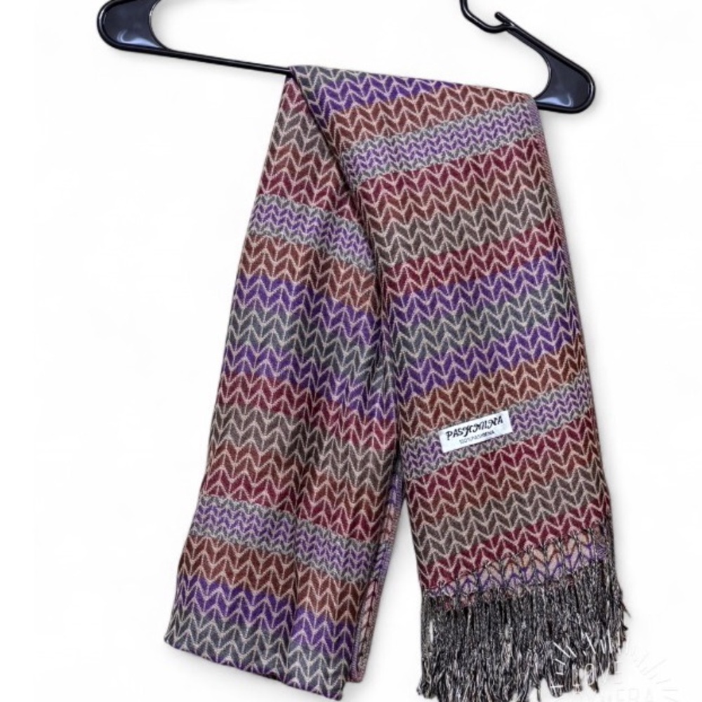 Pashmina Multicolor Zigzag Scarf